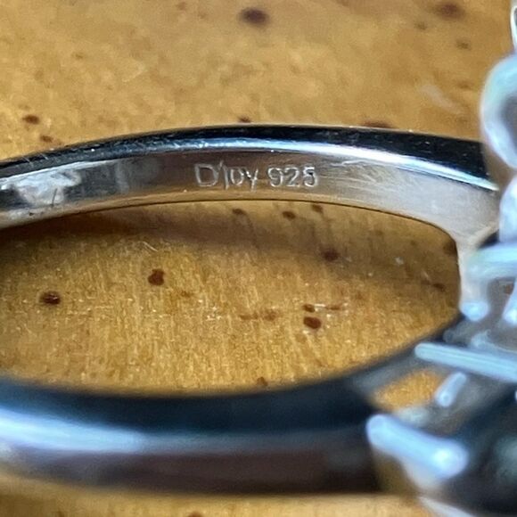 Natural Blue Apatite Moissanite Sterling Silver Starfish Ring Size 8 - Picture 5 of 8